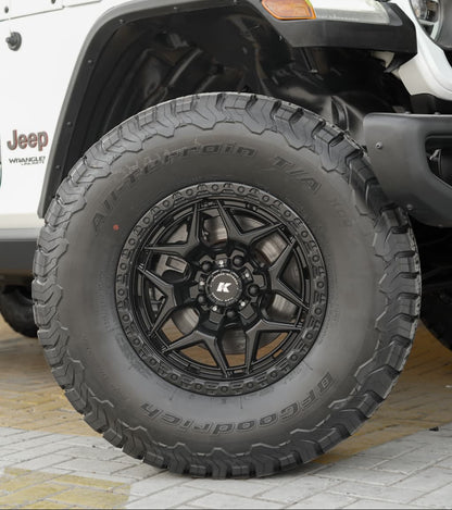 KIPARDO KF47 17x9 Flow Form Alloy Wheels for Jeep Wrangler JK/JL/JT