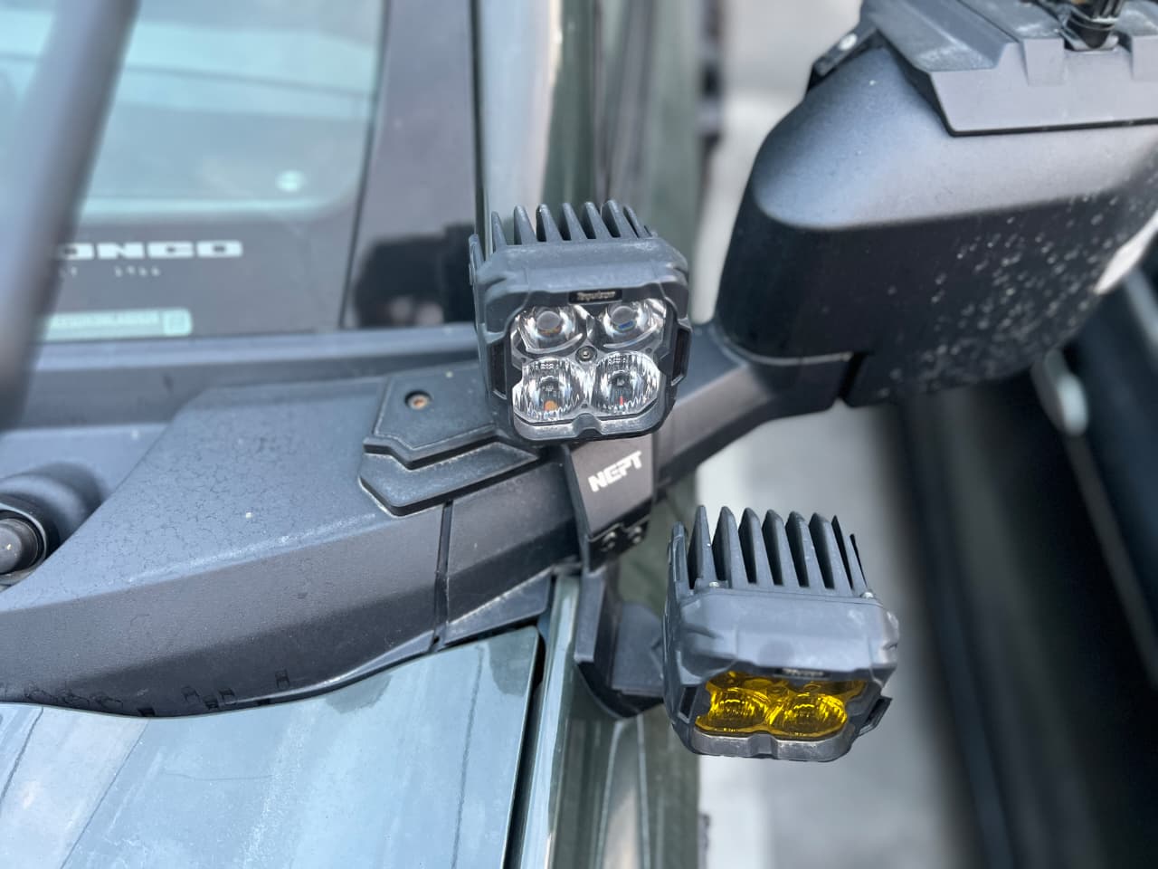 A-pillar Dual Spotlight Bracket For Ford Bronco 2.3T/2.7T/3.0T