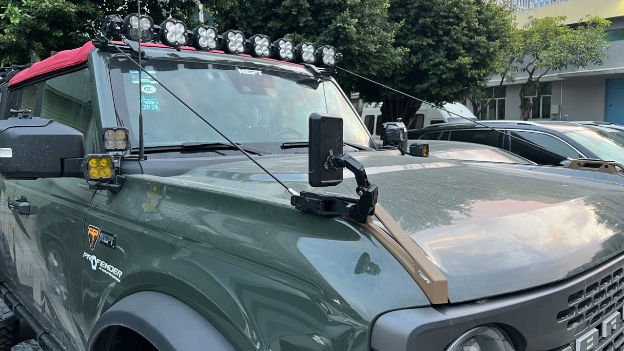 A-pillar Dual Spotlight Bracket For Ford Bronco 2.3T/2.7T/3.0T