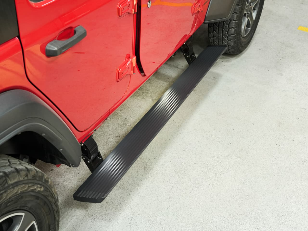 Power Side Steps With LED lights -4 door (4 Bracket)  for Jeep Wrangler JL & Wrangler 392