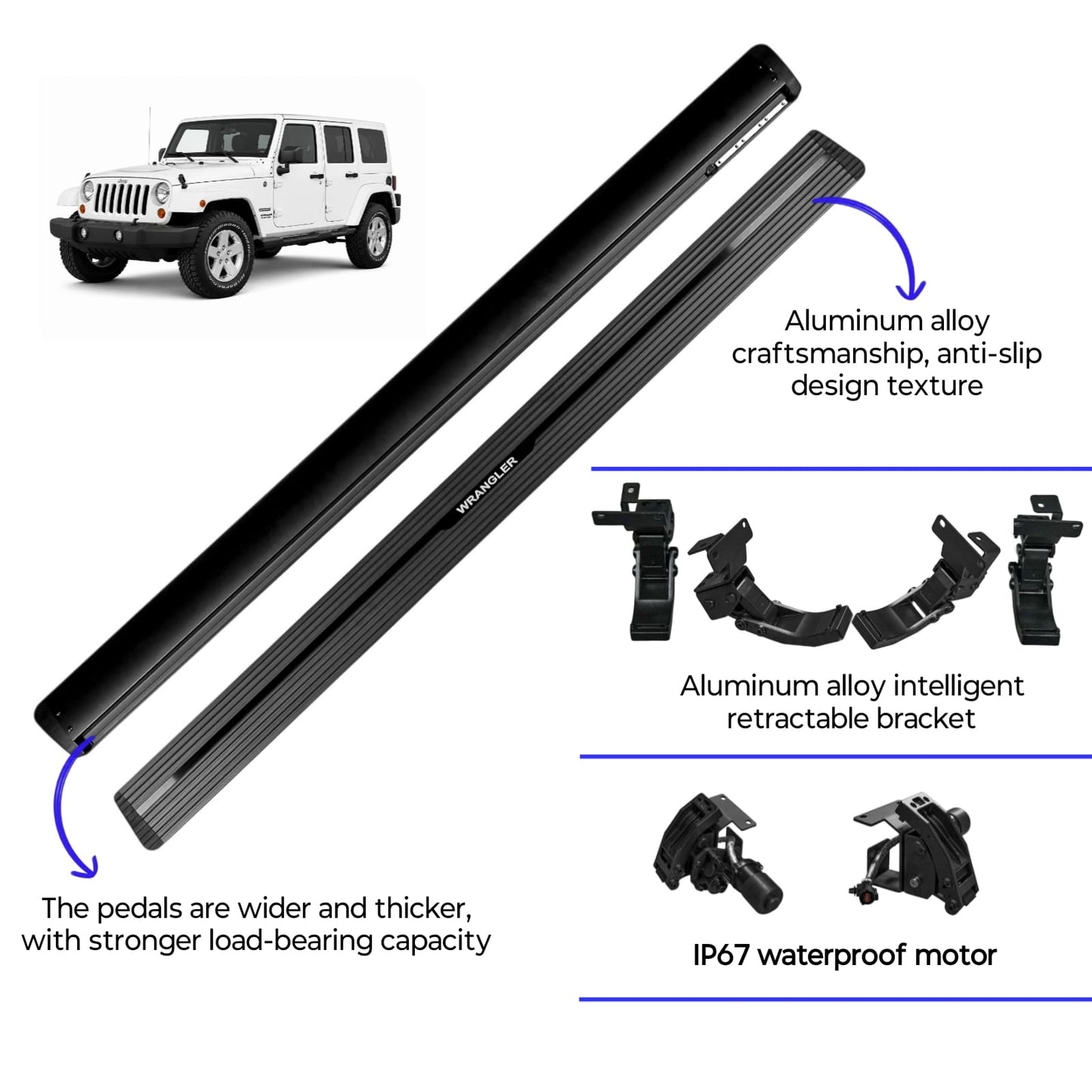 AMR Power Side Steps for Jeep Wrangler JK (2013-2018)