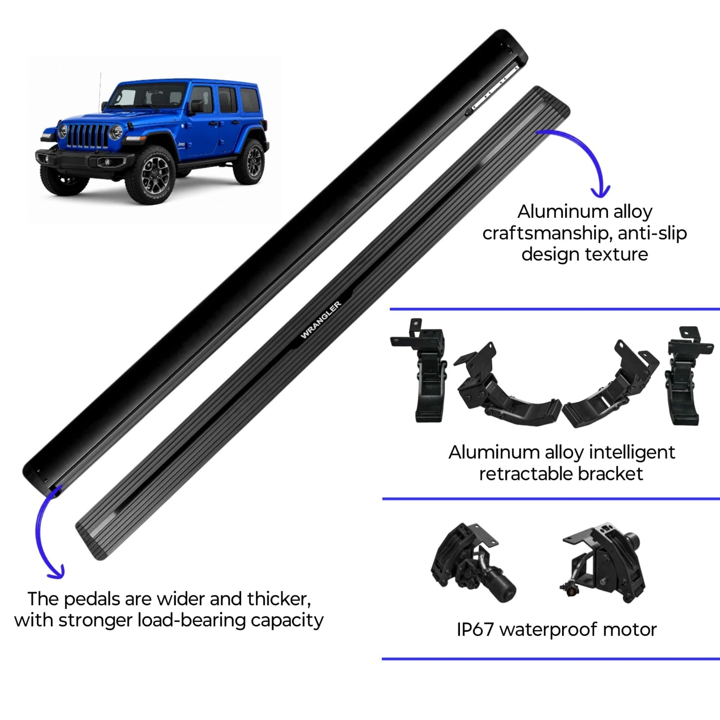 AMR Power Side Steps for Jeep Wrangler JL (2018-2026)  & 392 (2021-2026)