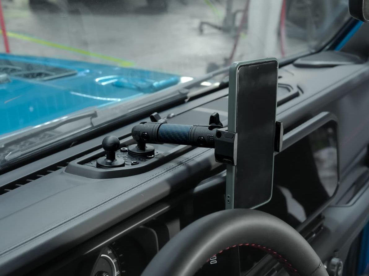 BulletPoint Driver Side Dual Ball Metal Dash Mount Phone Holder for New 2024+ Jeep Wrangler JL & Jeep Gladiator