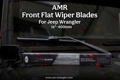 AMR Flat Silicon Rubber Front Wiper Blades For Jeep Wrangler