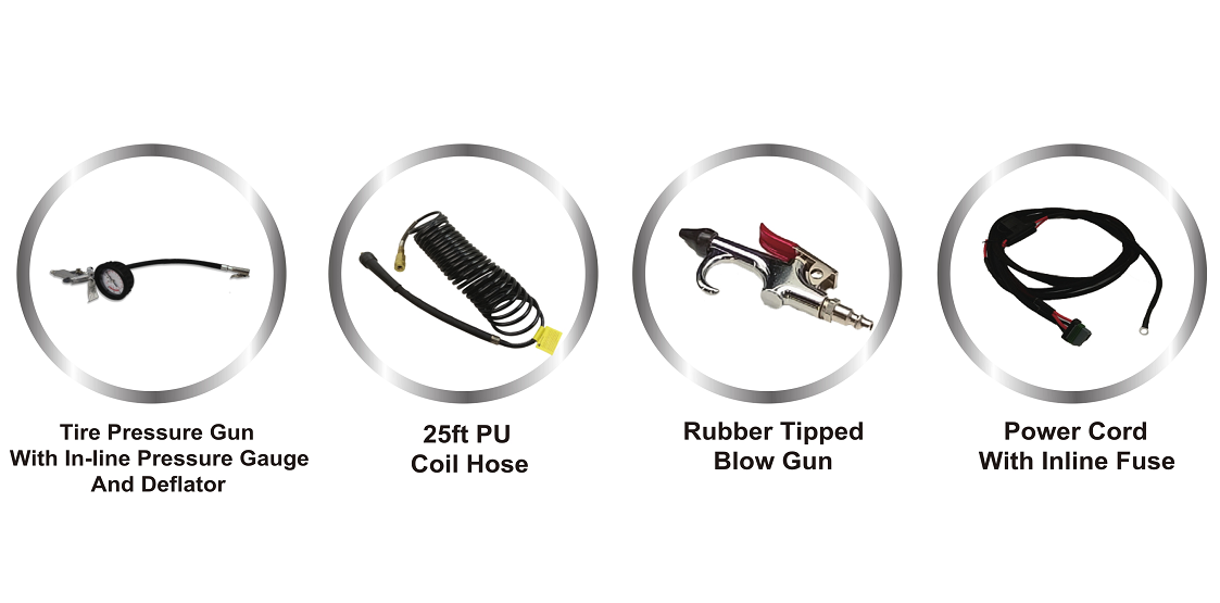 Volcano On Board Twin Piston Air Compressor Kit and Accessories Kit