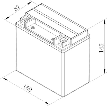 Bosch FA106 - Factory Activated AGM Auxiliary  Battery - 12V 200A 12Ah for Jeep Wrangler - No Warranty