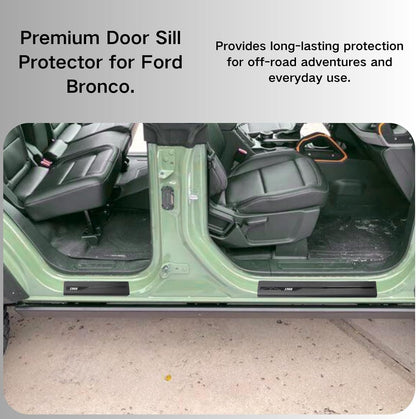 Door Sill Guards Protector Kit for 2021 + Ford Bronco 4 DOOR
