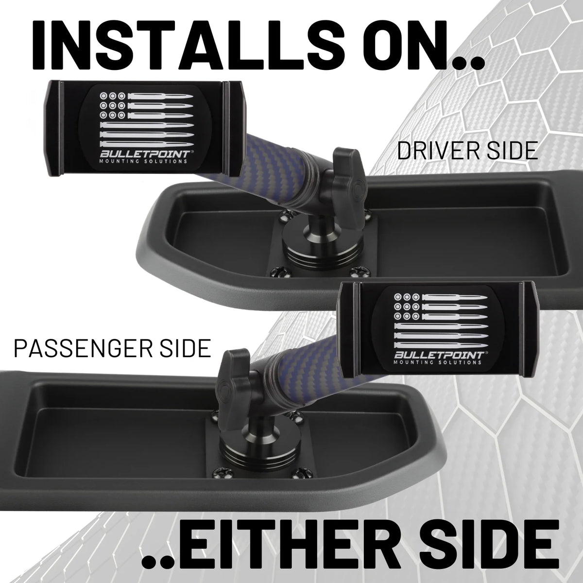 BulletPoint Phone Holder Dash Mount with Arm for 2024+ Jeep Wrangler JL / Gladiator ,Wrangler 4xe