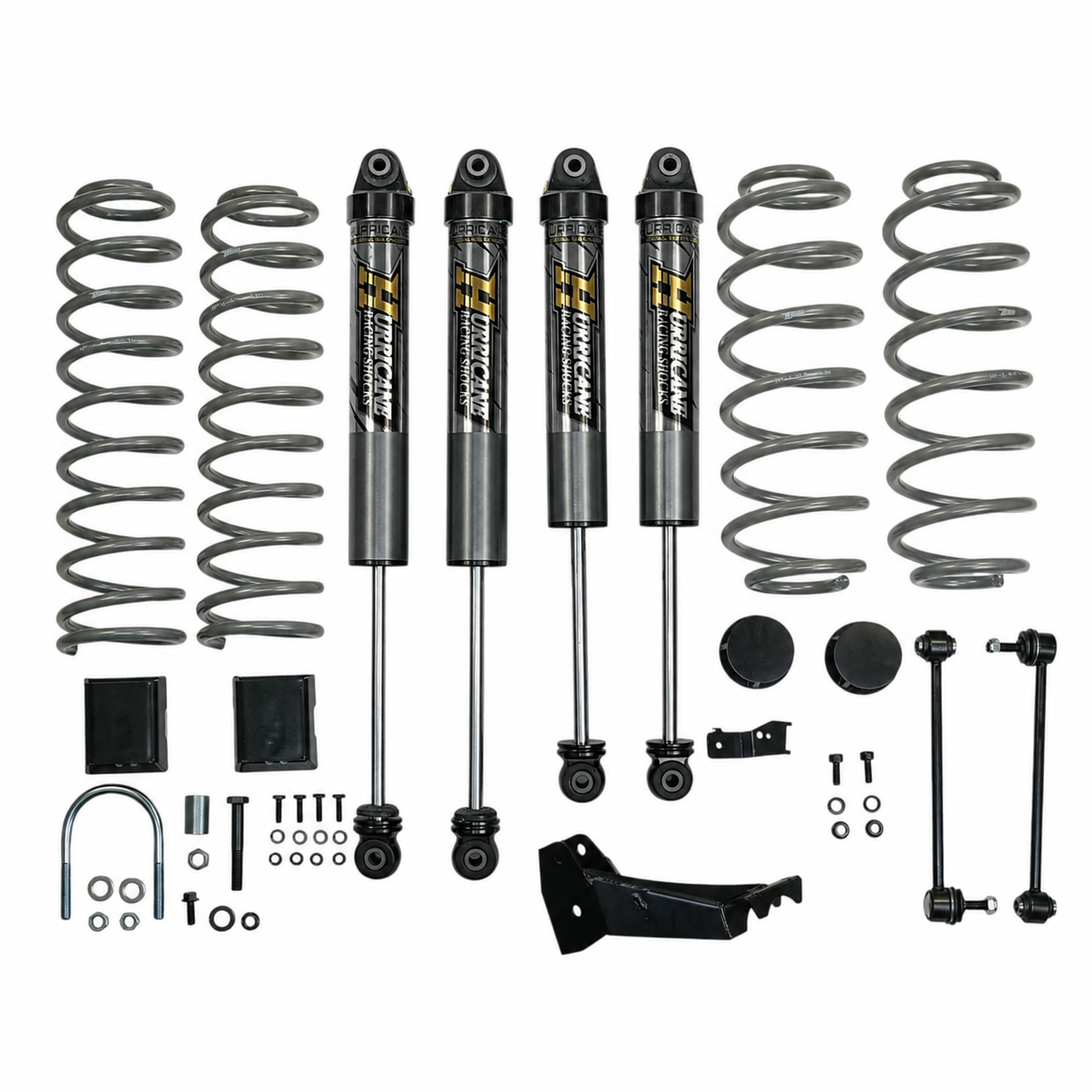 Hurricane Performance 2.5-inch Lift Kit with Hurricane 2.5 Aluminum Shocks for Jeep Wrangler JL