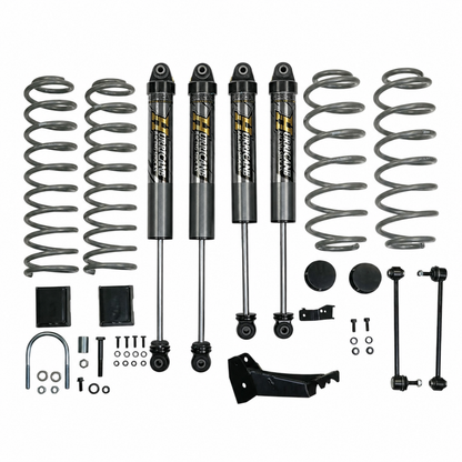Hurricane Performance 2.5-inch Lift Kit with Hurricane 2.5 Aluminum Shocks for Jeep Wrangler JL