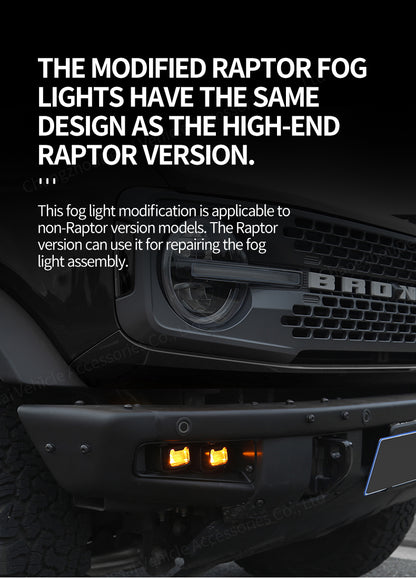Raptor Version Front Fog Lights LED Driving lights For Ford Bronco