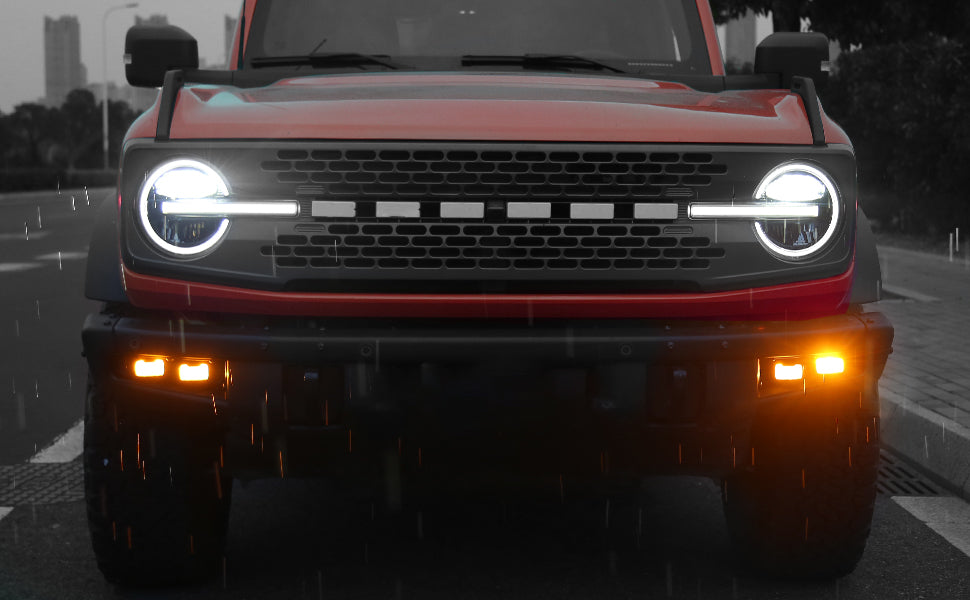Raptor Version Front Fog Lights LED Driving lights For Ford Bronco