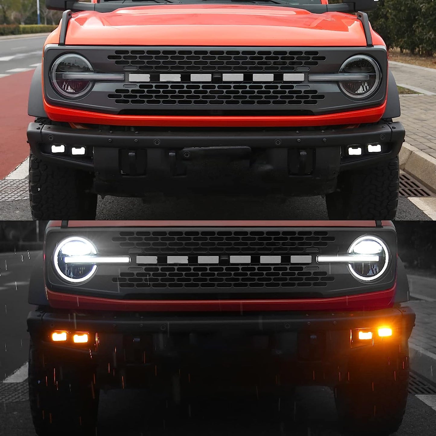 Raptor Version Front Fog Lights LED Driving lights For Ford Bronco