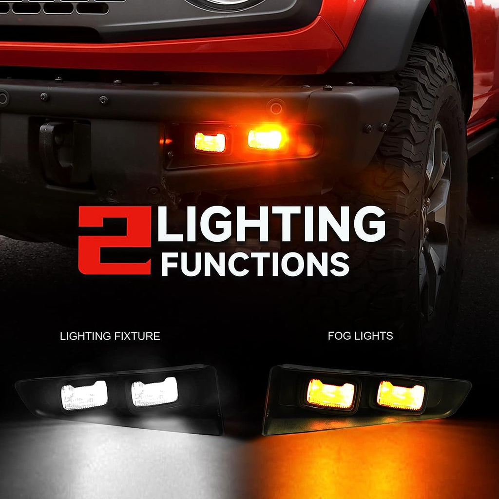 Raptor Version Front Fog Lights LED Driving lights For Ford Bronco