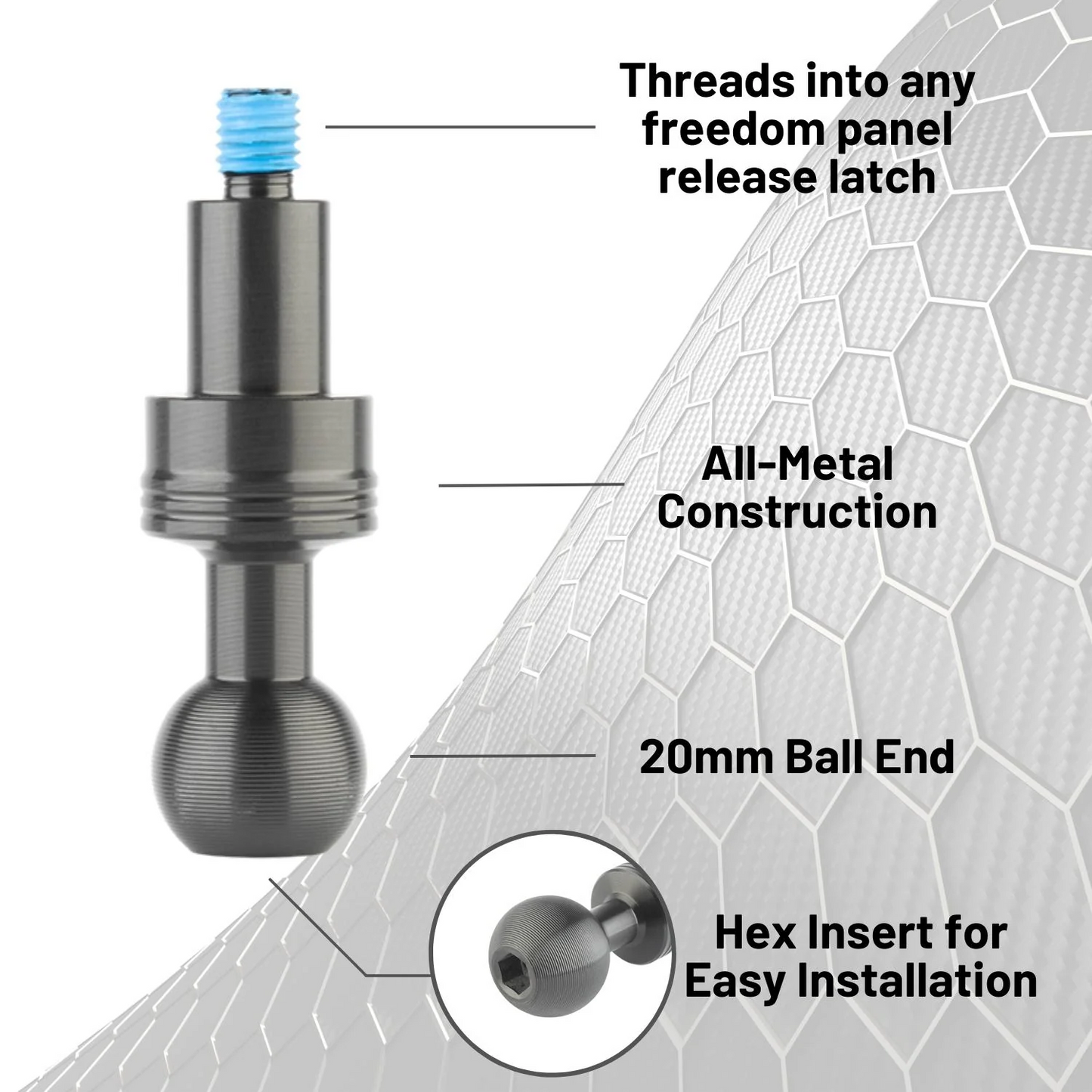 BulletPoint Freedom Panel Ball Mount For Jeep Wrangler  JL/ JT Gladiator