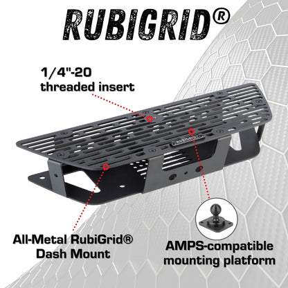 Bulletpoint GMC Sierra (Large Dash Cubby,2019-23)+ Chevrolet Silverado Dash Mount with Black Arms