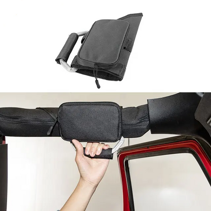 Roll Bar Mount Side Grab Handle with bag for Jeep Wrangler