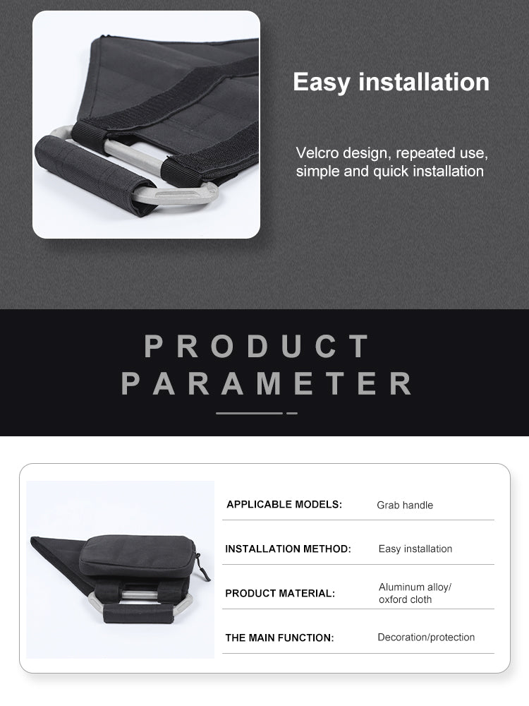 Roll Bar Mount Side Grab Handle with bag for Jeep Wrangler