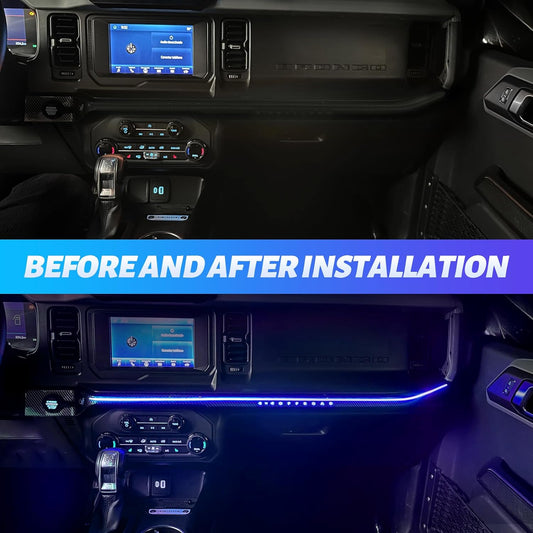 Interior Atmosphere Light 7 Colors LED Strip Lights Compatible with Ford Bronco 2021 -2024 Lights