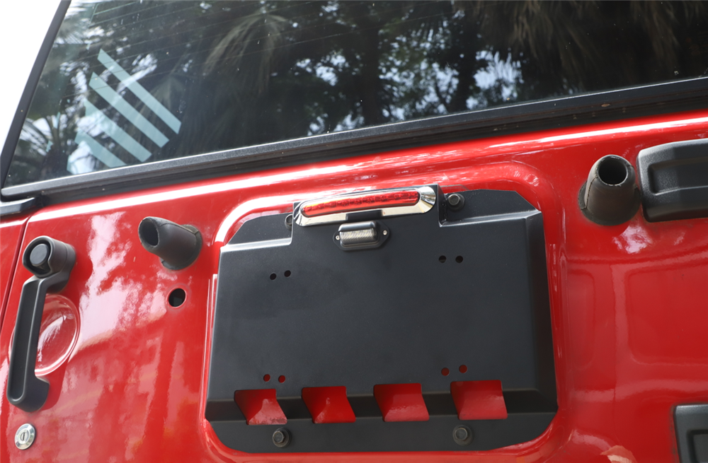 Tailgate Exhaust Air Vent-plate Cover License Plate for Jeep Wrangler JK