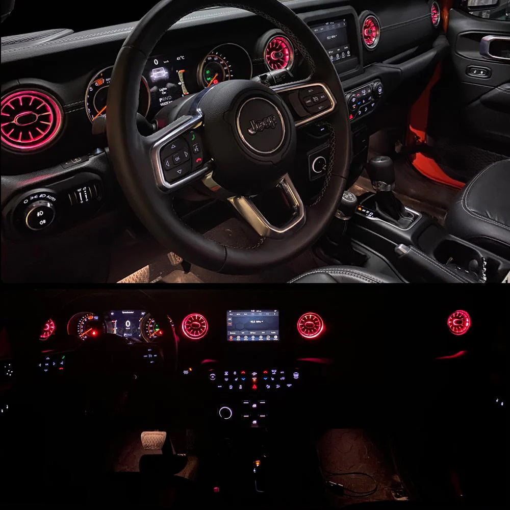AC Vent with RGB LED Light for Jeep Wrangler