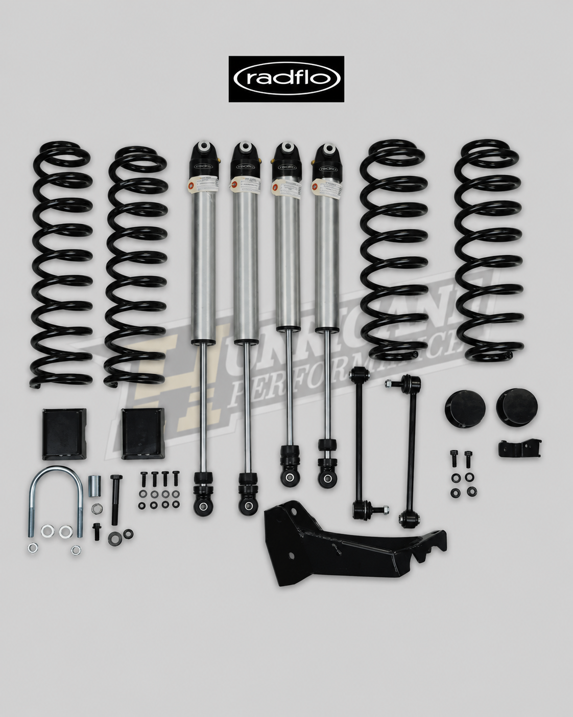 Hurricane Performance 2.5-inch Lift Kit with Radflo 2.0 Shocks for Jeep Wrangler JL