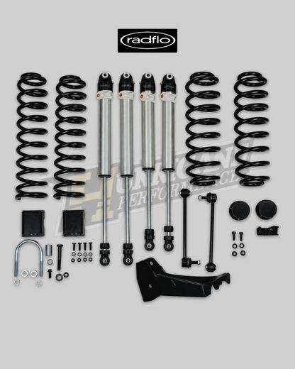 Hurricane Performance 2.5-inch Lift Kit with Radflo 2.0 Shocks for Jeep Wrangler JL