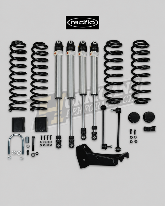 Hurricane Performance 2.5-inch Lift Kit with Radflo 2.0 Shocks for Jeep Wrangler JL