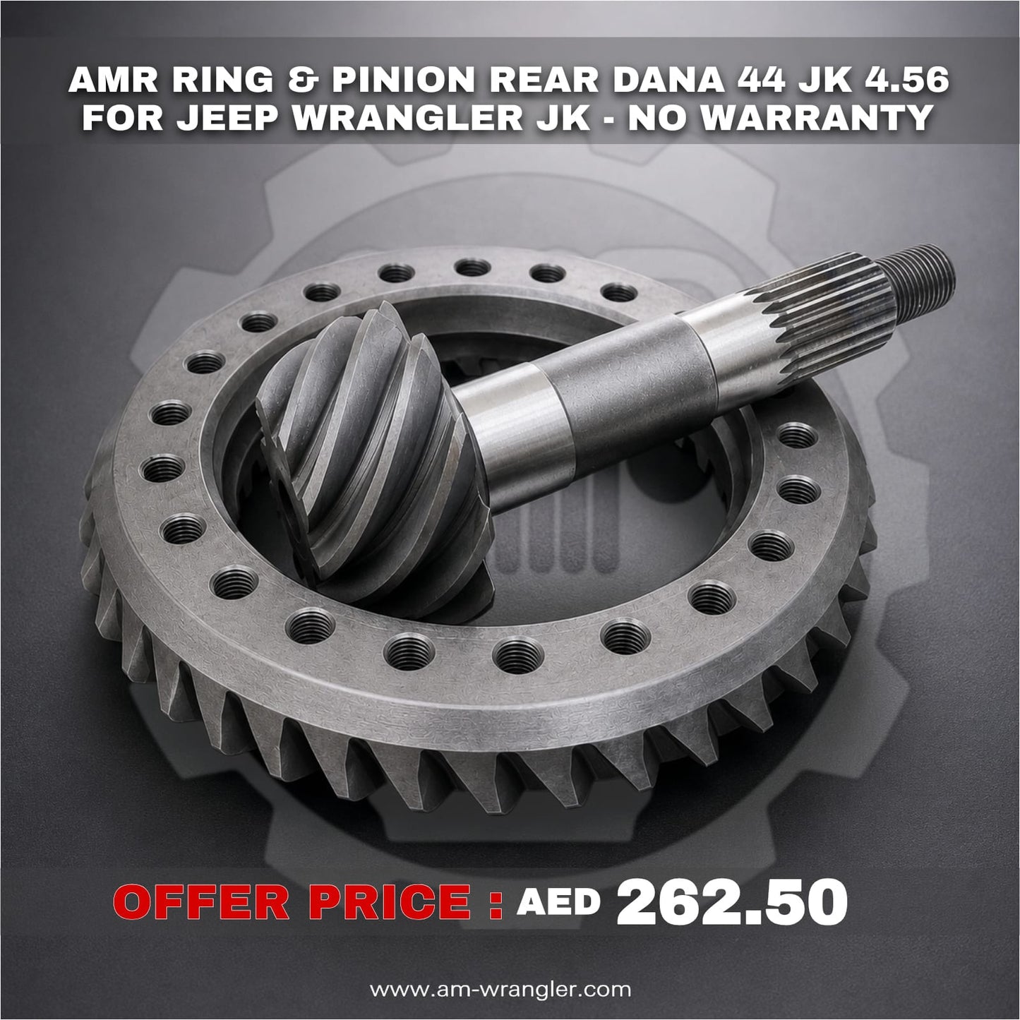 AMR  Ring & Pinion Rear DANA 44 JK 4.56 For Jeep Wrangler JK - No Warranty