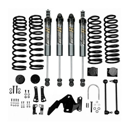 Hurricane Performance 2.5-inch Lift Kit with Hurricane 2.5 Aluminum Shocks for Jeep Wrangler JK (2007-2018)