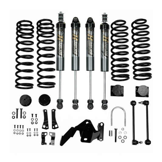 Hurricane Performance 2.5-inch Lift Kit with Hurricane 2.5 Aluminum Shocks for Jeep Wrangler JK