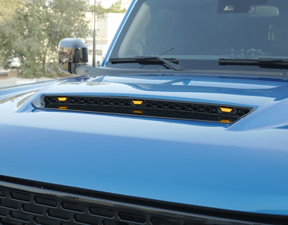 AMR Aggressive Aluminum Hood Panel with Air Vent & Amber Light for 21-26 Ford Bronco