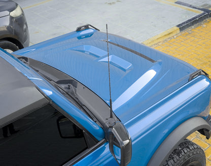AMR Aggressive Aluminum Hood Panel with Air Vent & Amber Light for 21-26 Ford Bronco