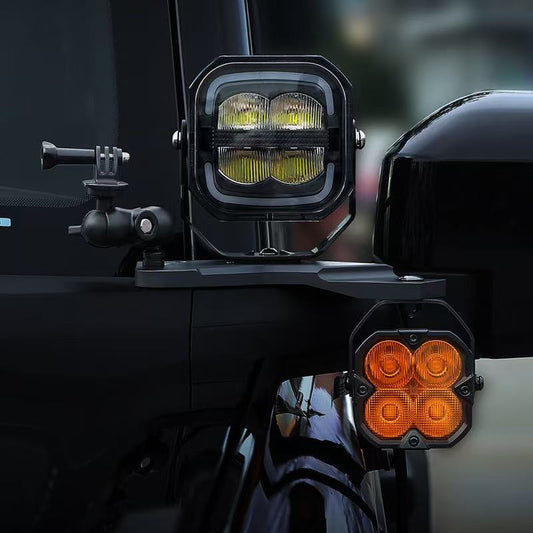 A-Pillar Hood Dual Light & Go pro Bracket for Ford Bronco