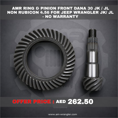 AMR Ring & Pinion Front Dana 30 JK / JL Non Rubicon 4.56 For Jeep Wrangler JK/ JL - No Warranty