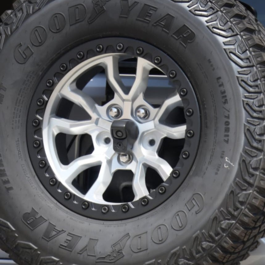 Spider Banded Rims Silver Iron Spider Forged Aluminum Rims With Mat Black Beadlock for Je ...