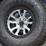 Silver Iron Spider Forged Aluminum Rims With Mat Black Beadlock  for Jeep Wrangler JK/JL/JT