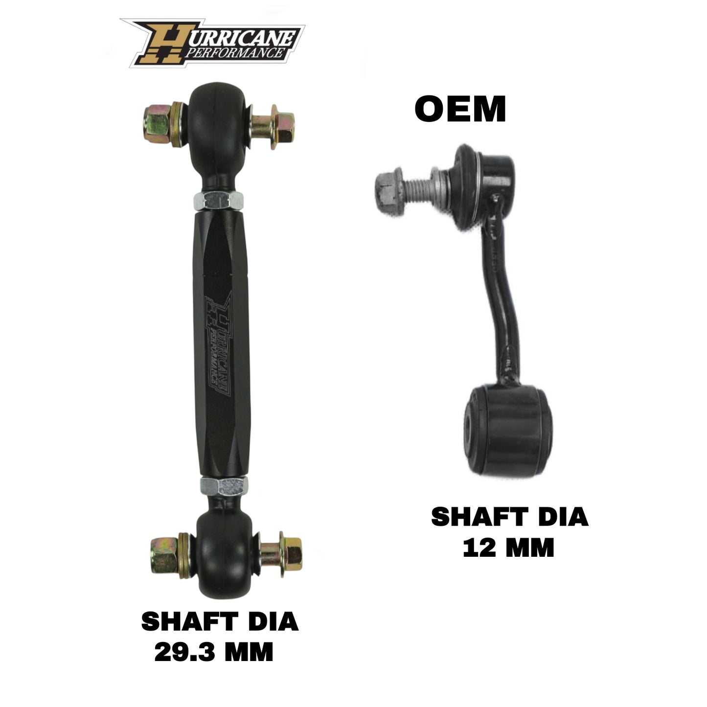 Hurricane Performance Super Duty Front Adjustable Sway Bar End Link for Jeep Wrangler JL/JK