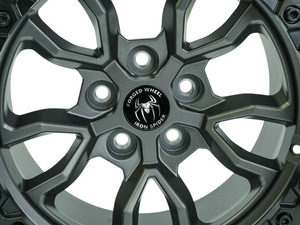 Matte Grey Iron Spider Forged Aluminum Rims With Mat Black Beadlock  for Jeep Wrangler 392/JK/JL/JT