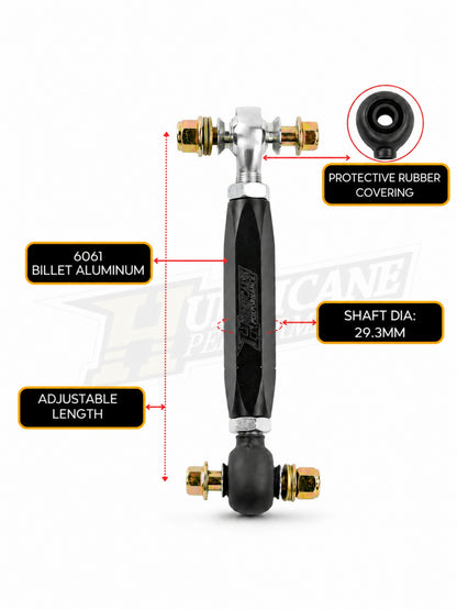 Hurricane Performance Super Duty Front Adjustable Sway Bar End Link for Jeep Wrangler JL/JK