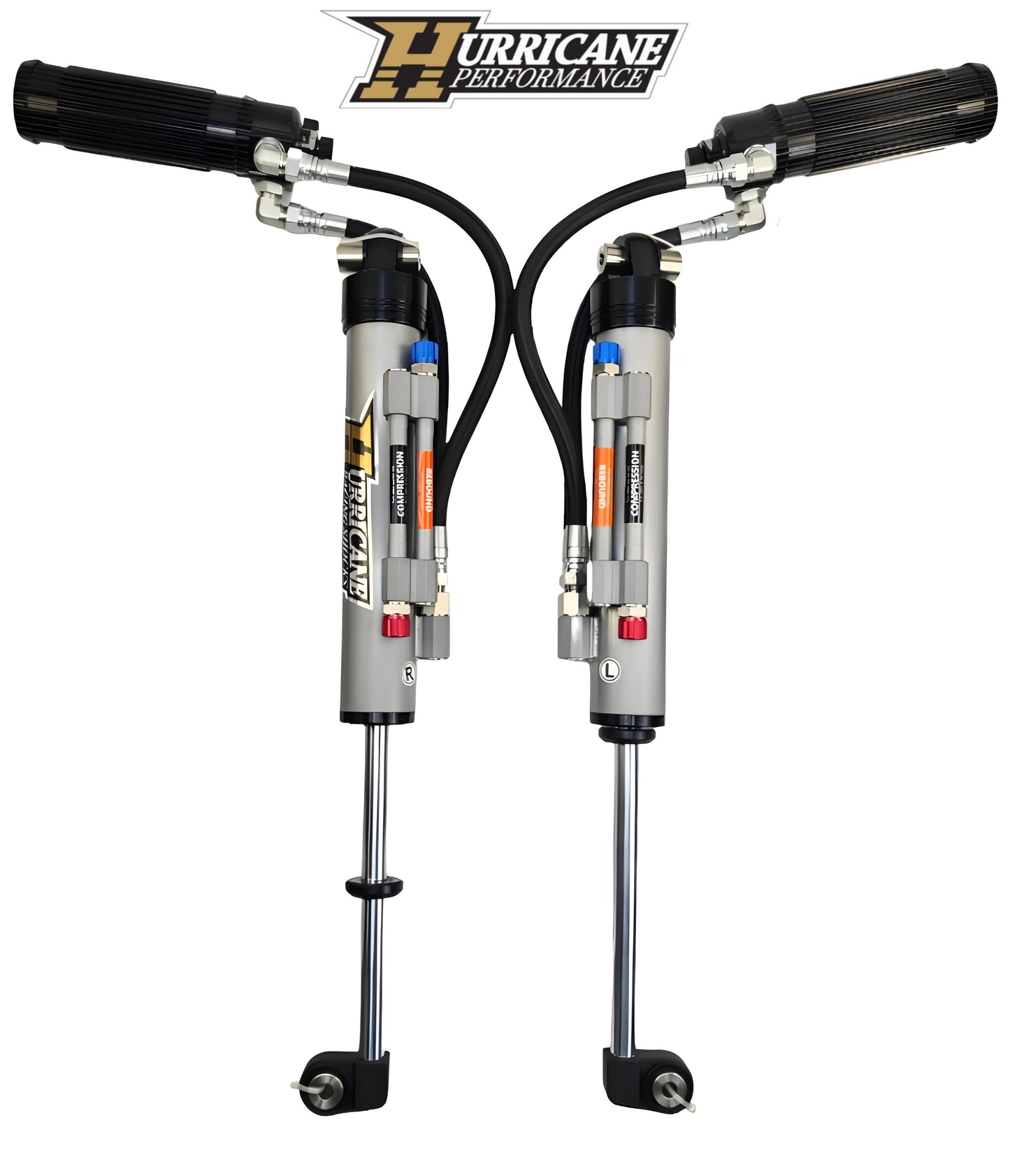 Hurricane Performance Extreme Series Shocks 2.5" Triple Bypass Adjustable (Front Oil Pipe From Down Side) for Jeep Wrangler JL,JT & 392 (NEW DESIGN)