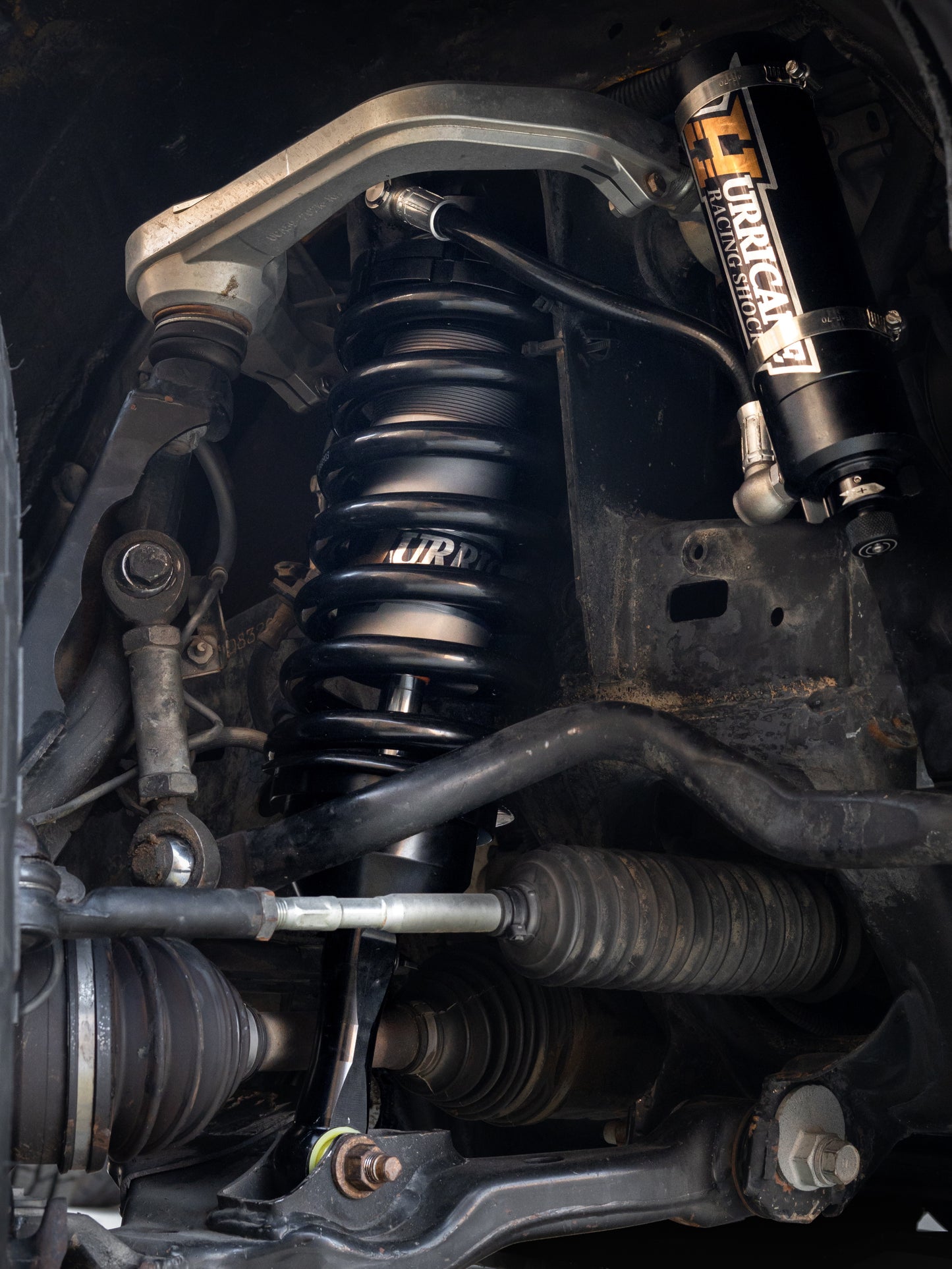 HURRICANE RACING EXTREME SERIES 3.0 DOUBLE COMPRESSION ADJUST & SINGLE REBOUND ADJUST  FRONT COIL-OVER SHOCKS & 2.5 REAR EXTERNAL DOUBLE BYPASS SHOCKS ( 1-2 " Lift) FOR FJ CRUISER PRADO, 4RUNNER AND FORTUNER