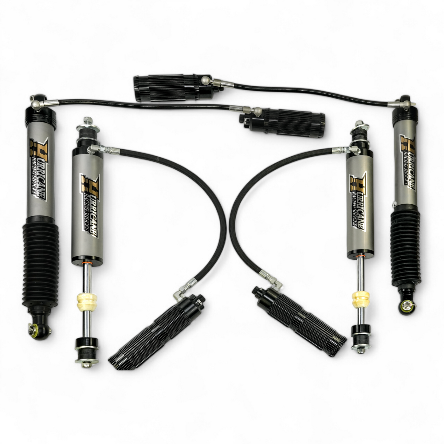 Hurricane Performance Extreme Series Shocks 3" Front & 2.5" Rear, With Reservoir, Double Adjuster, for Nissan Patrol Y61