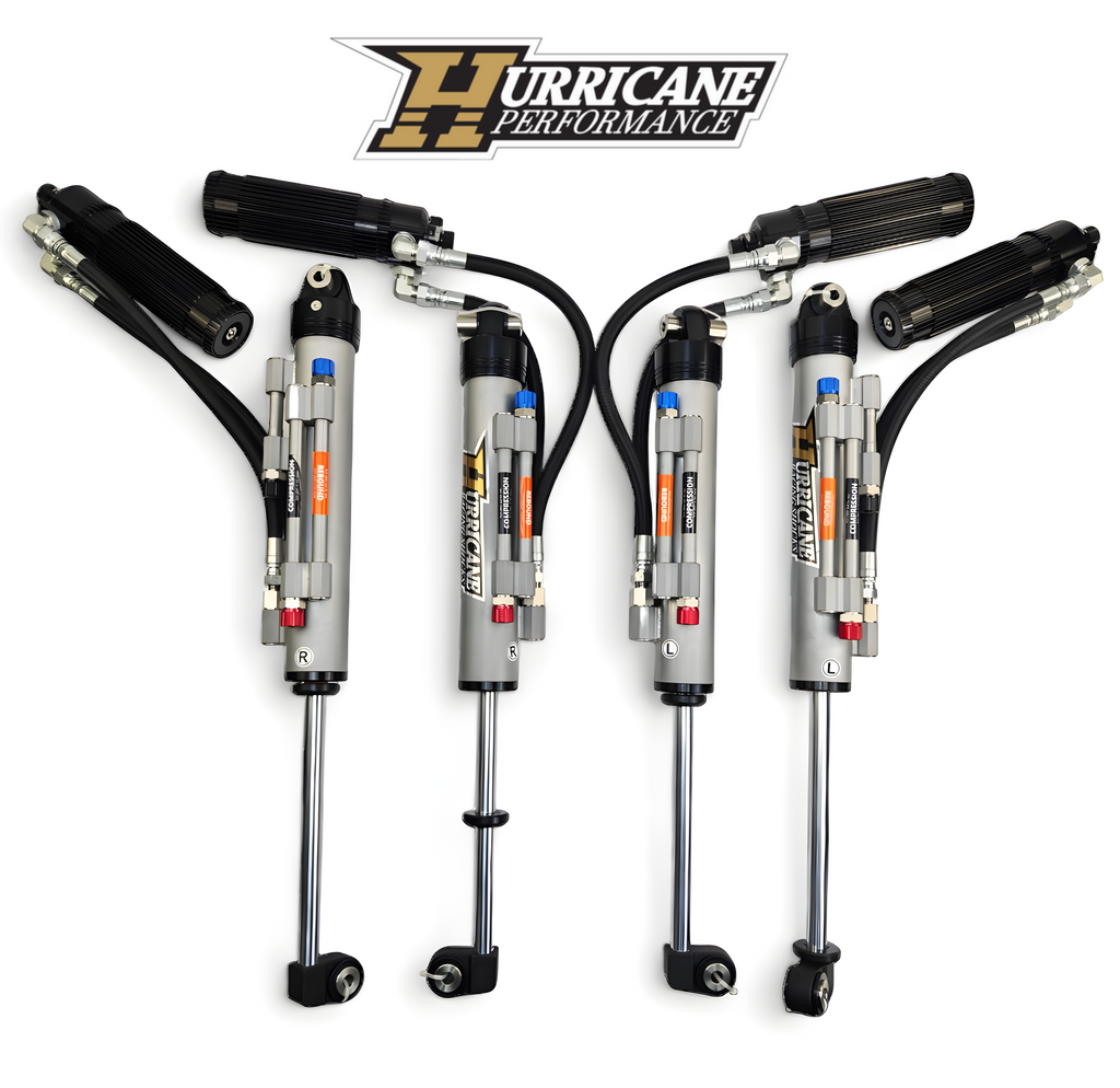 Hurricane Performance Extreme Series Shocks 2.5" Triple Bypass Adjustable (Front Oil Pipe From Down Side) for Jeep Wrangler JL/JT (NEW DESIGN)