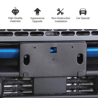 Black Exterior US Front License Plate Holder Mount Bracket for Ford Bronco 2021+