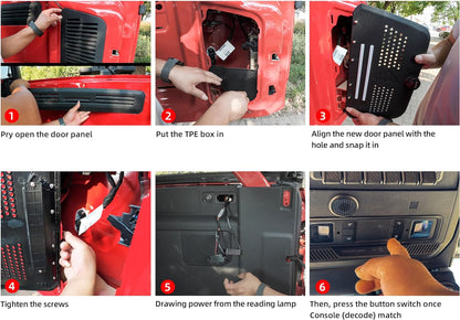 Tailgate Hidden Storage Box with Combination Lock and Light for Ford Bronco 2024