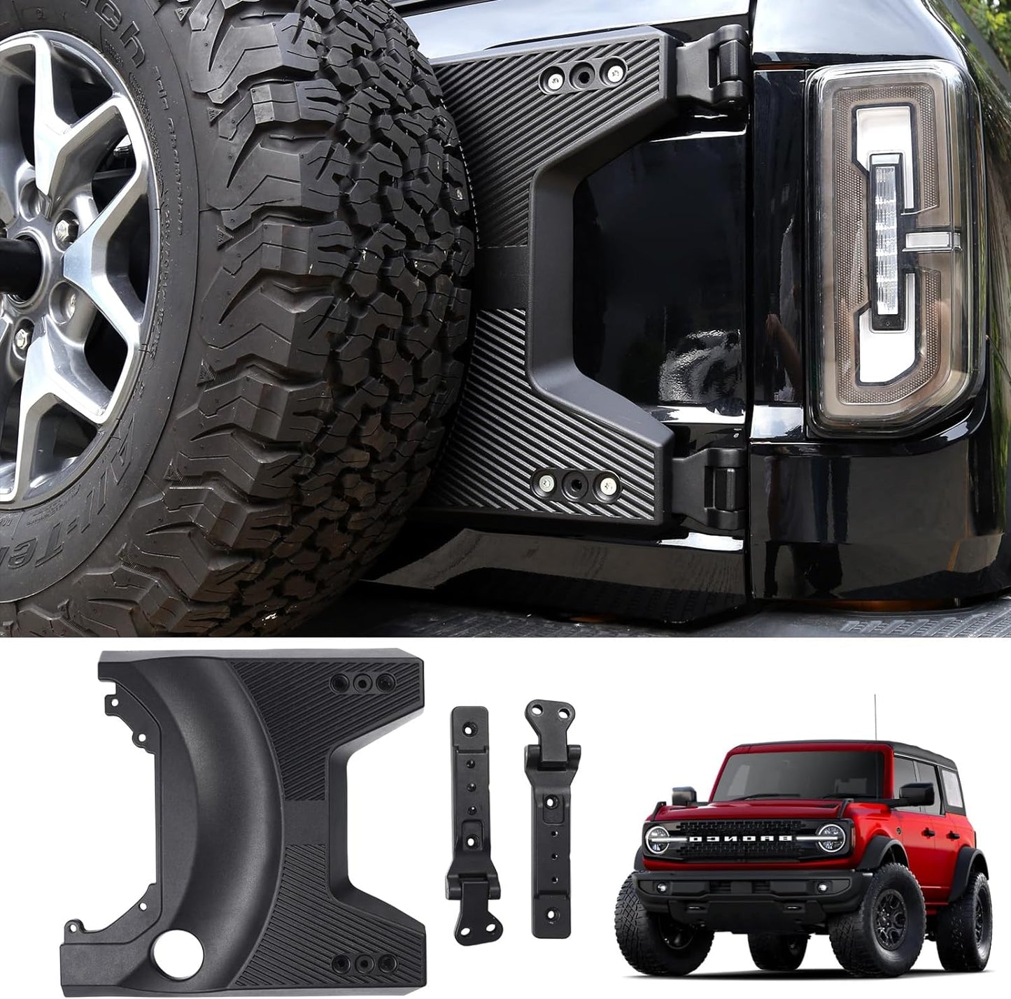 Raptor Style Tailgate Hinge Reinforcement Kit for Ford Bronco 2 Door & 4 Door