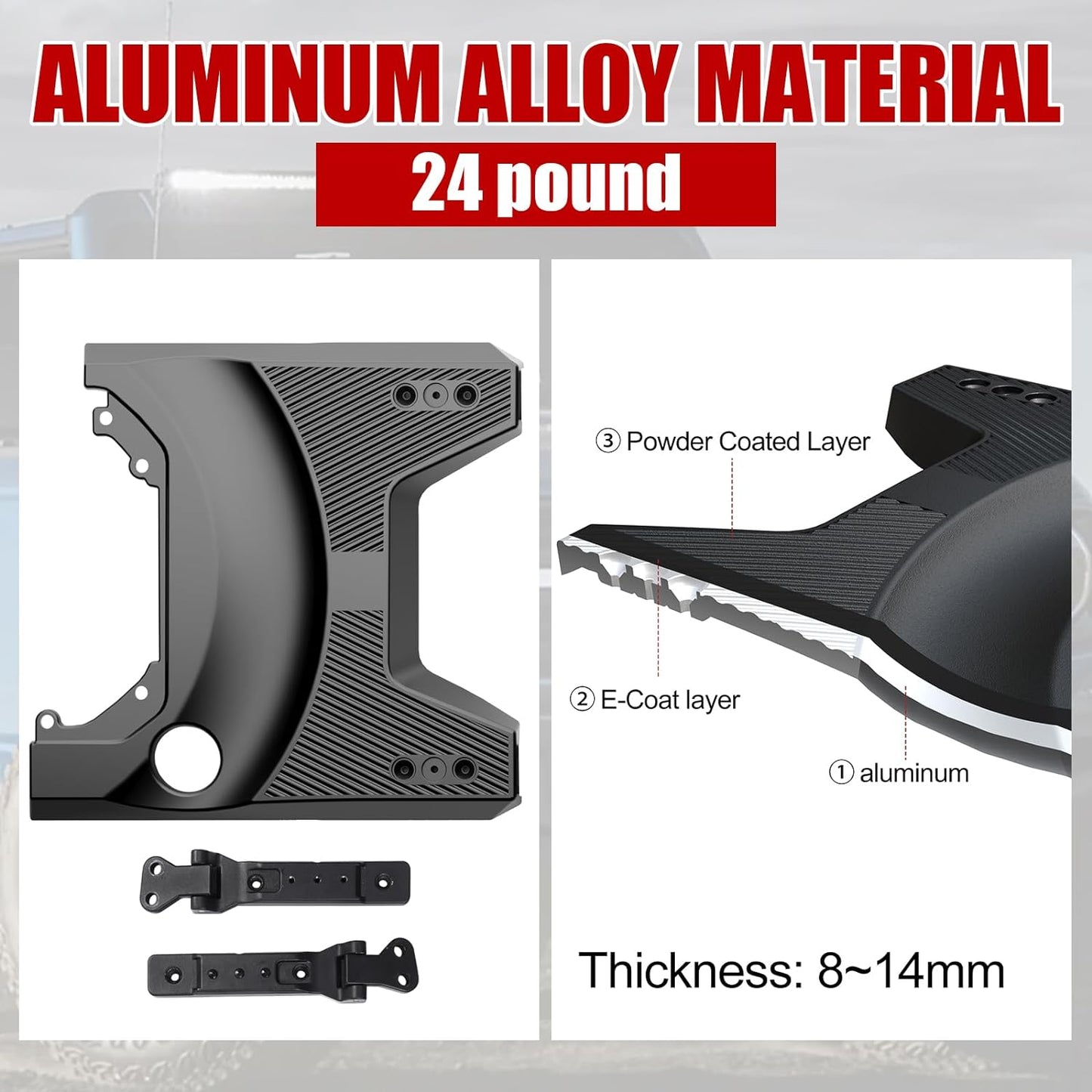 Raptor Style Tailgate Hinge Reinforcement Kit for Ford Bronco 2 Door & 4 Door