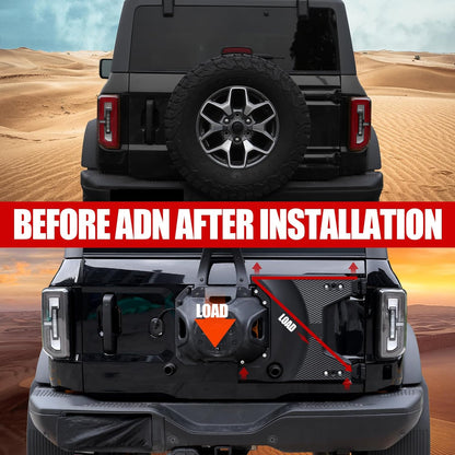 Raptor Style Tailgate Hinge Reinforcement Kit for Ford Bronco 2 Door & 4 Door