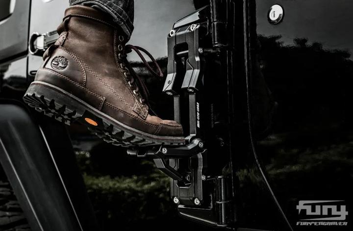 FURY DOOR HINGE STEP FOLDING FOOT PEDAL FOR JEEP WRANGLER JK JL